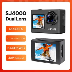 SJCAM SJ4000 Dual Screen 4K Action Camera 30M Waterproof Anti-Shake HD Sports Video Action Cameras Motorcycle Bicycle Helmet