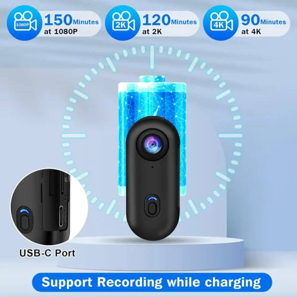 4K Bodycam Action Bike Camera Integrated Helmet Handlebar Motorcycle Road Sport Cam Battery Body Mini Full Hd Sports Action Wifi - Image 4