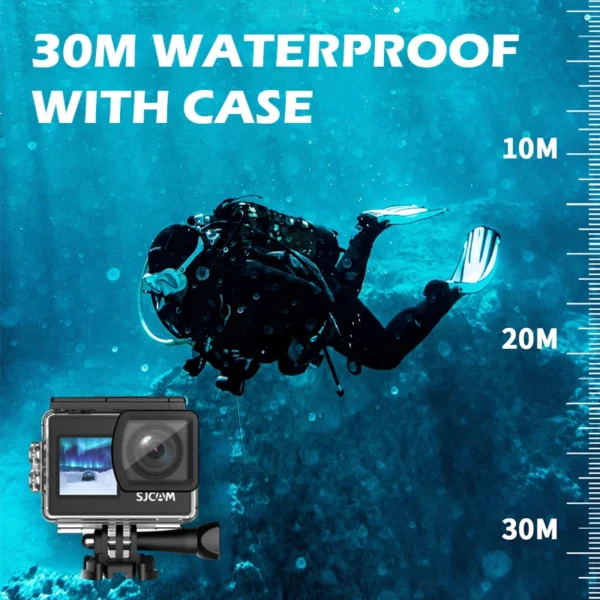 SJCAM SJ4000 Dual Screen 4K Action Camera 30M Waterproof Anti-Shake HD Sports Video Action Cameras Motorcycle Bicycle Helmet - Image 4