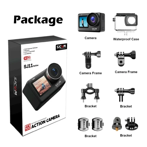 SJCAM Flagship SJ11 Active Action Camera 4K 2.33" Touch Screen Waterproof 5G WiFi Active HDR Video action cam camera sport - Image 6