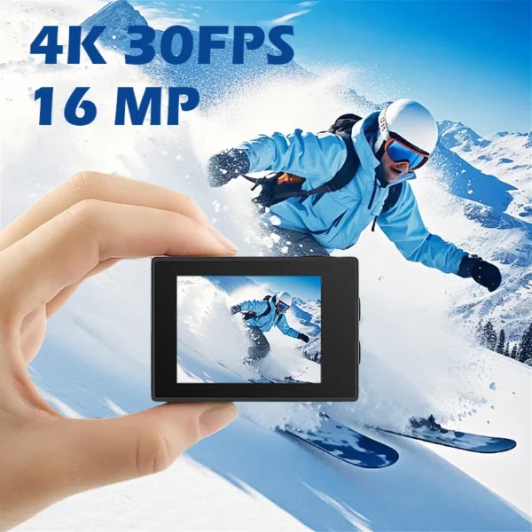 SJCAM SJ4000 Dual Screen 4K Action Camera 30M Waterproof Anti-Shake HD Sports Video Action Cameras Motorcycle Bicycle Helmet - Image 3